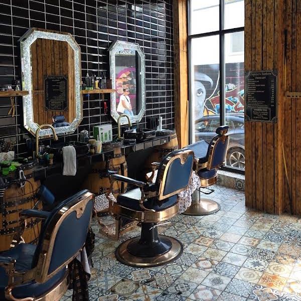 Premium barbershop interior
